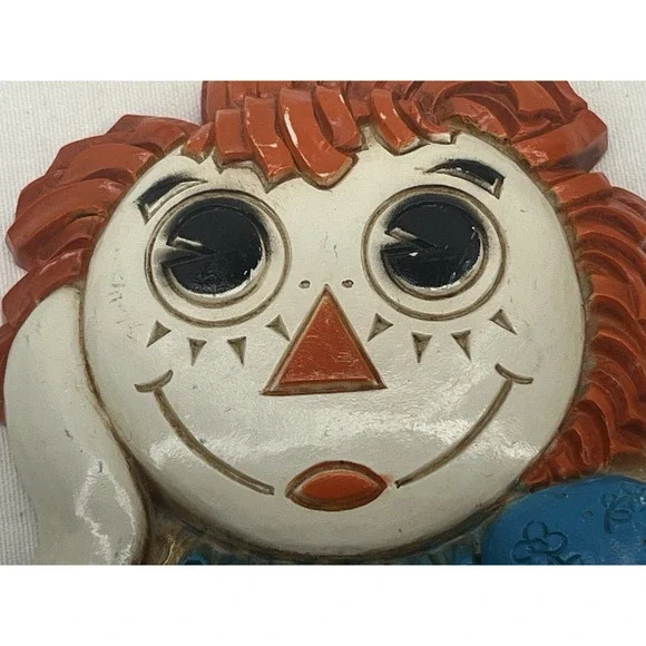Set 2 Vintage 1977 Raggedy Ann And Andy Wall Hanging Decor Bobbs Merrill Co. 13" - Picture 5 of 14